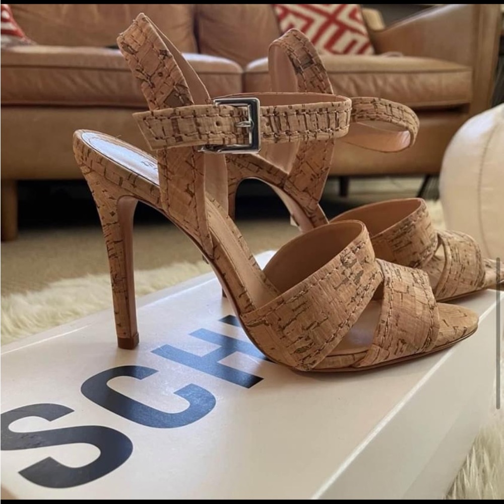 Schutz Designer Cork Style Heel size 7.5 fits size 7 to 7.5